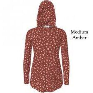 LuLaRoe Hoodie, Amber, Size 3x, Horse Shoes & Stars Pattern
